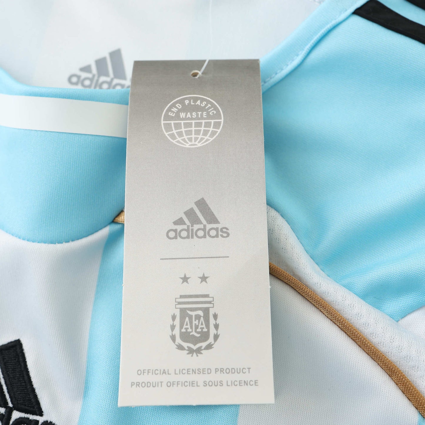 RETRO 2006 Argentina Home Long Sleeved Fan- BB BLUE & WHITE