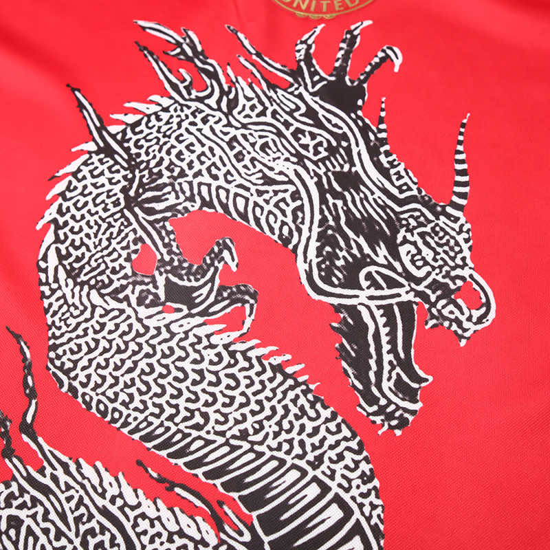 RETRO 19/20 Manchester United Chinese DRAGONin Spring Festival Fan version- RED