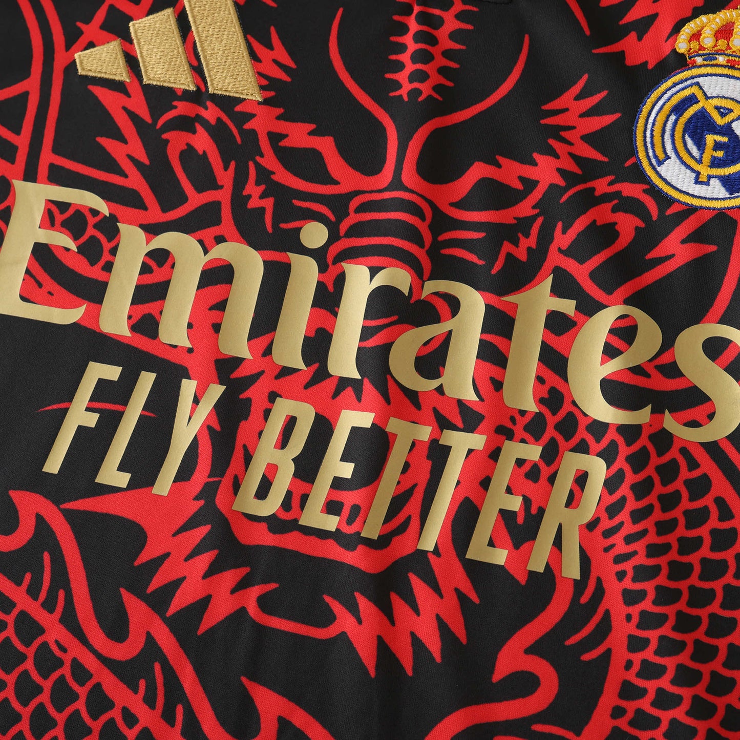 24/25 season Real Madrid CF Concept Dragon Fan- BLACK & RED & GOLD