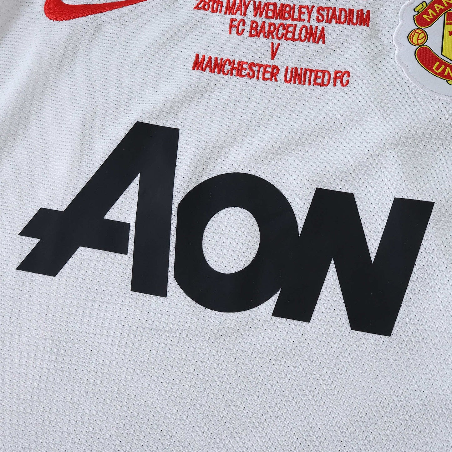 RETRO 10/11 season Manchester United F.C. away retro Fan version- WHITE