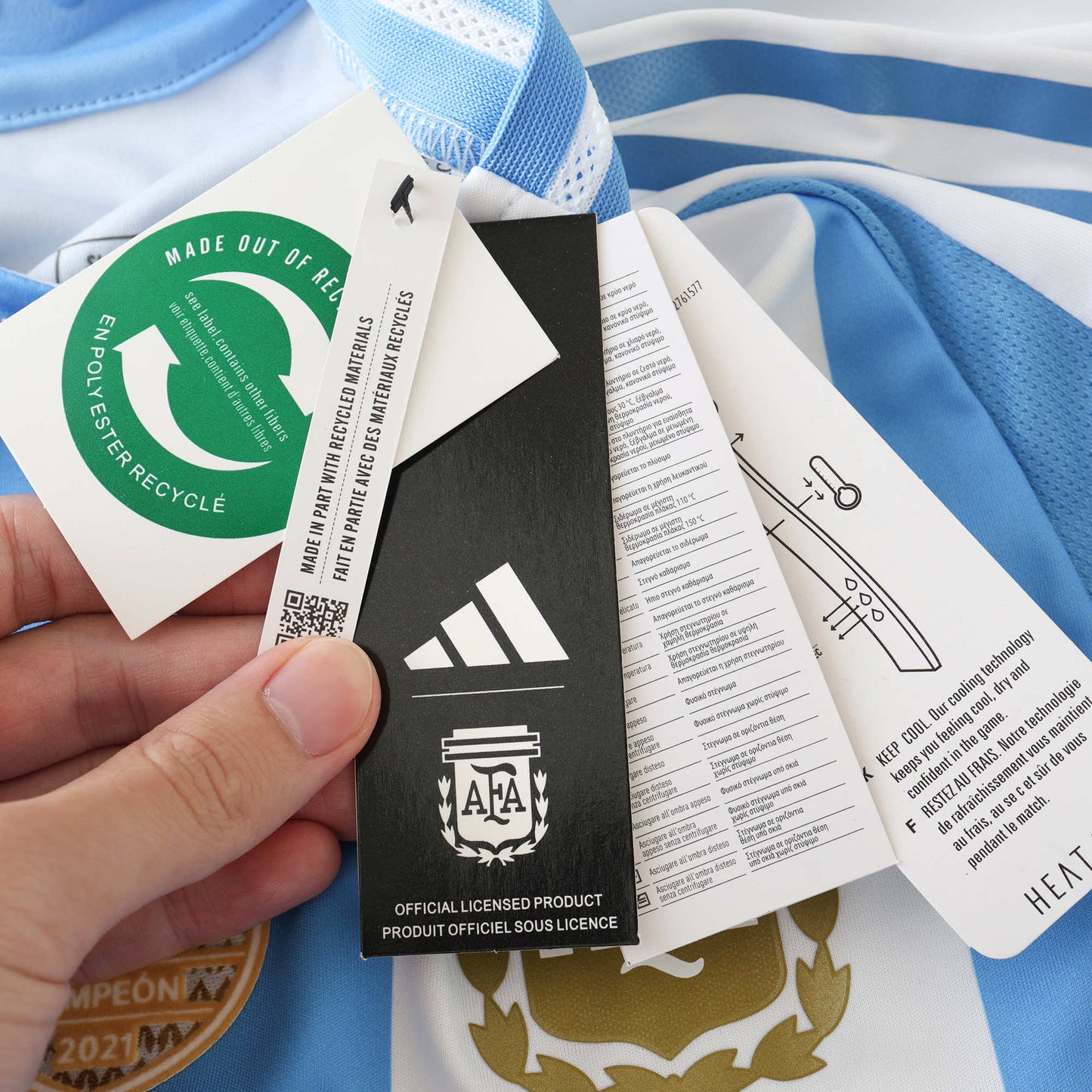 24/25 Argentina Home Player TEE- BB BLUE & WHITE