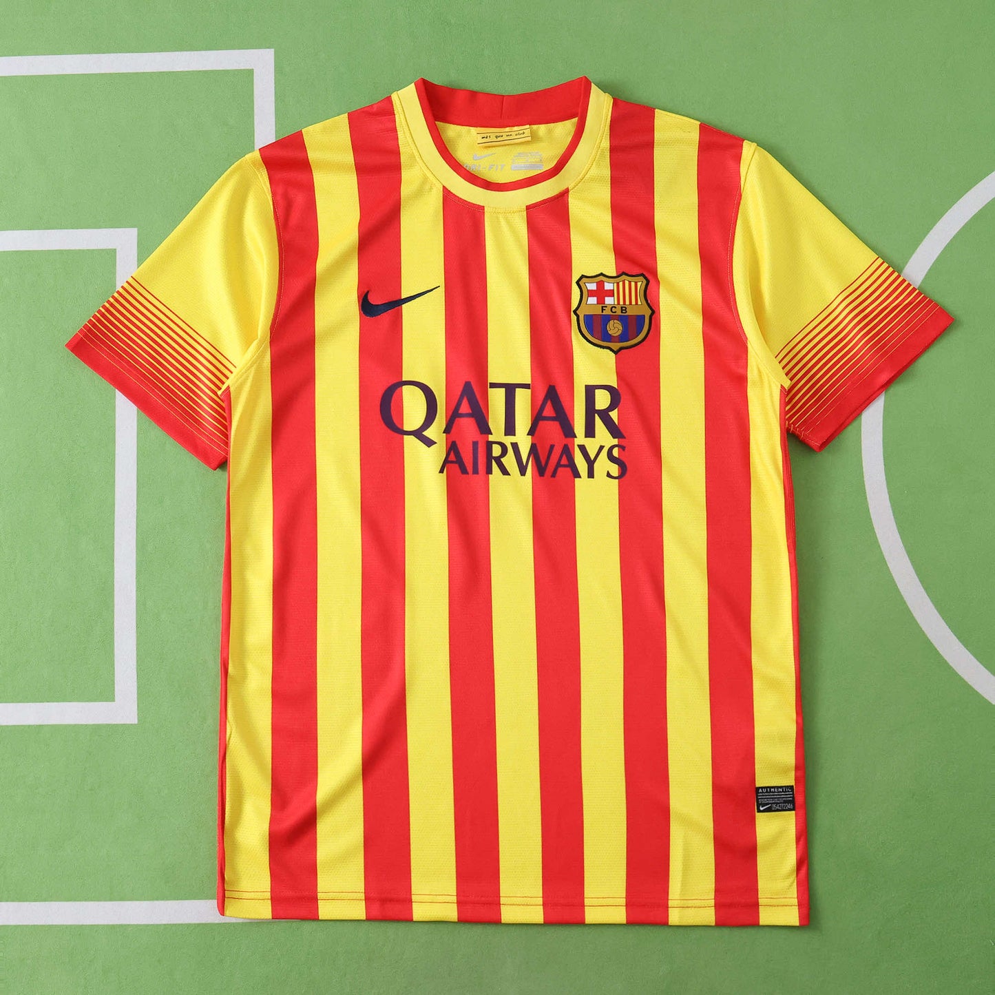 RETRO 13/14 season FC Barcelona  Barça away retro Fan version- YELLOW & RED