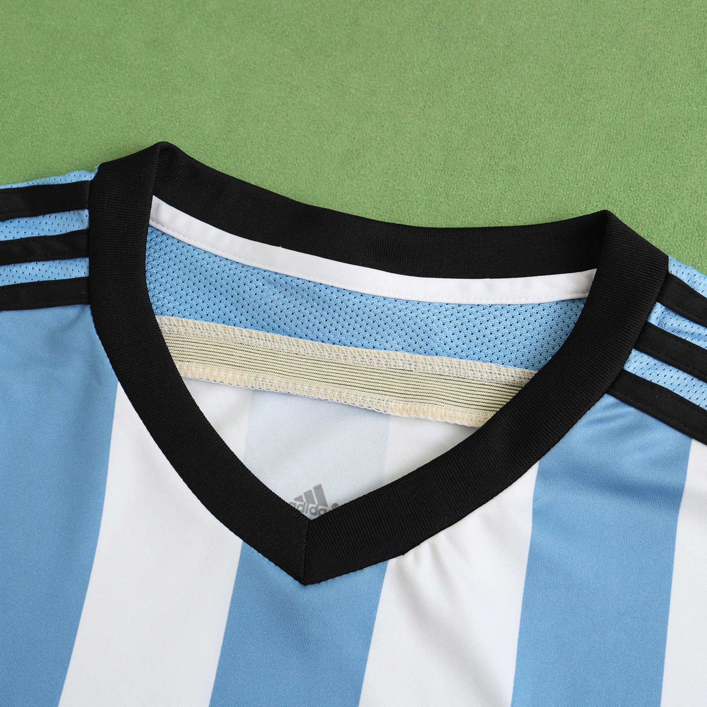 RETRO 2014 Argentina Home Fan TEE- BB BLUE & WHITE