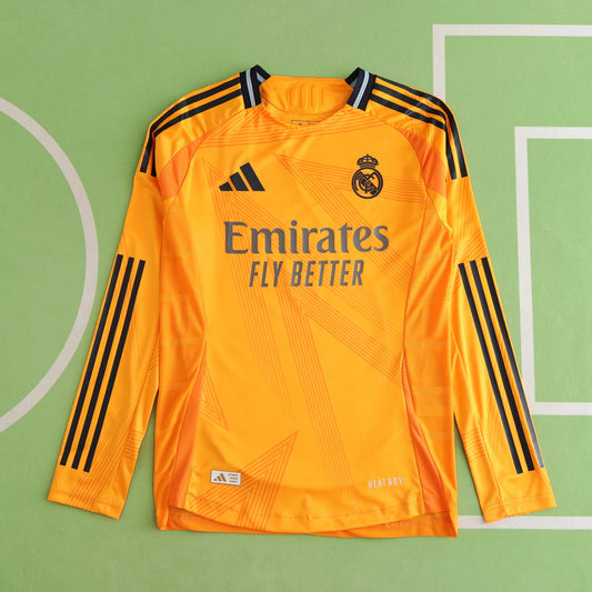 24/25 Real Madrid away Long sleeved Player- ORANGE