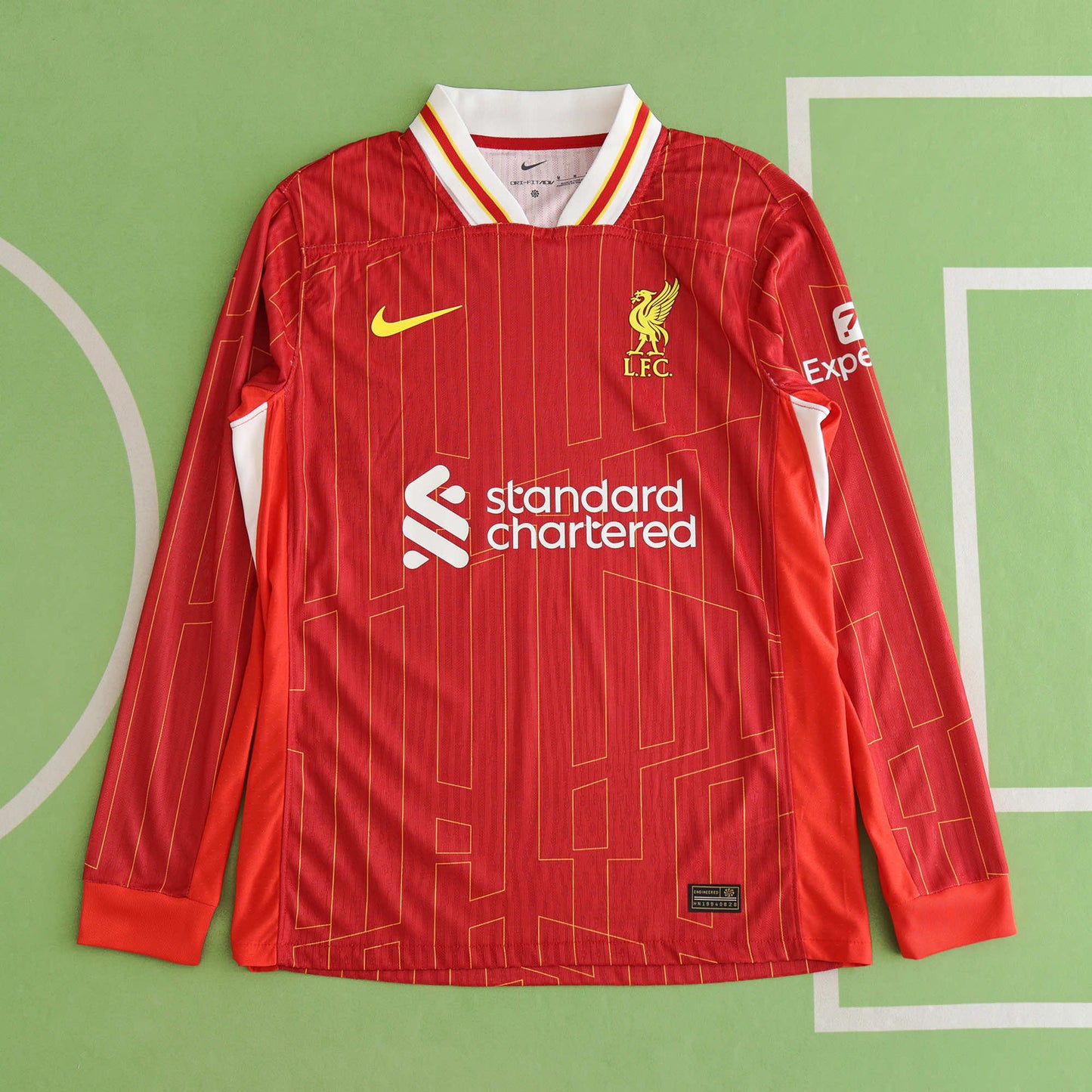 24/25  Liverpool home Long sleeved Player- RED