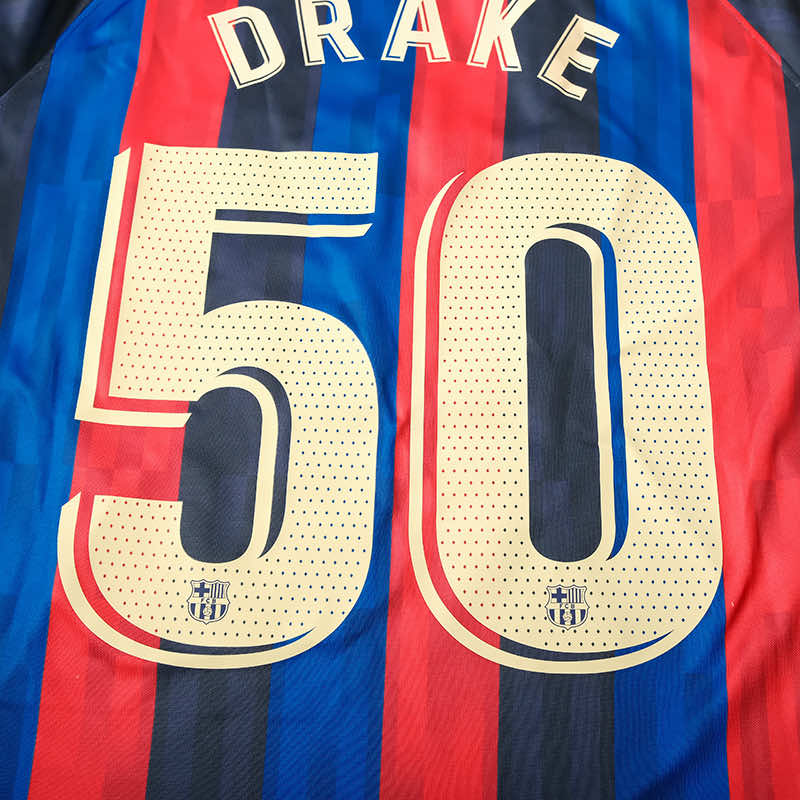 RETRO 22/23 season Barcelona OVO DRAKE collaboration Fan version- BLUE & RED