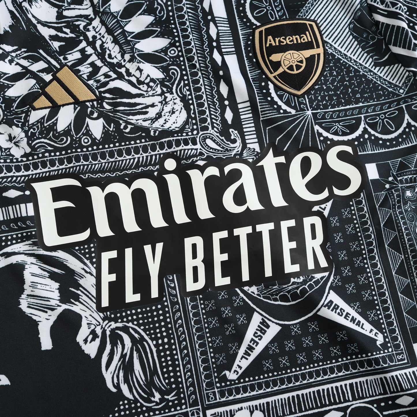 23/24 season Arsenal Black special edition Fan version- BLACK & WHITE