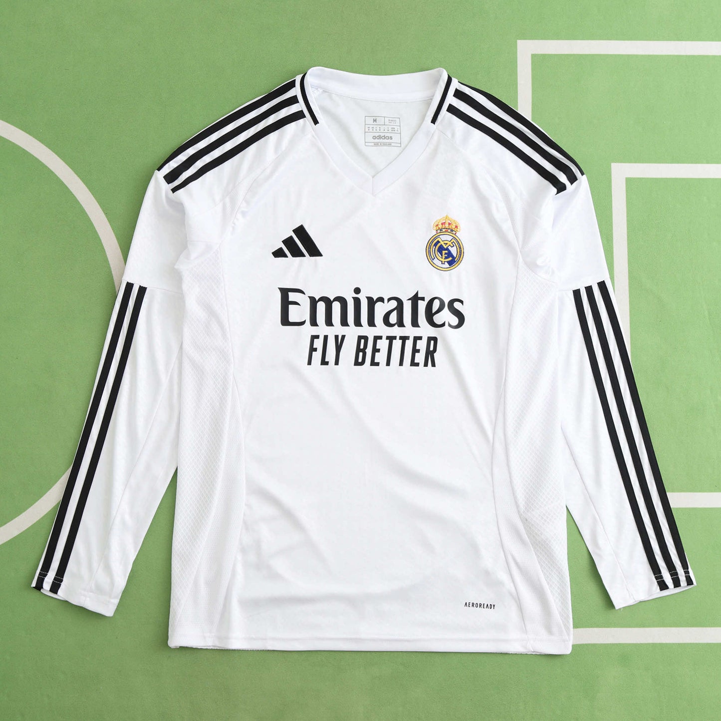 24/25 Real Madrid home Long sleeve Fan- WHITE