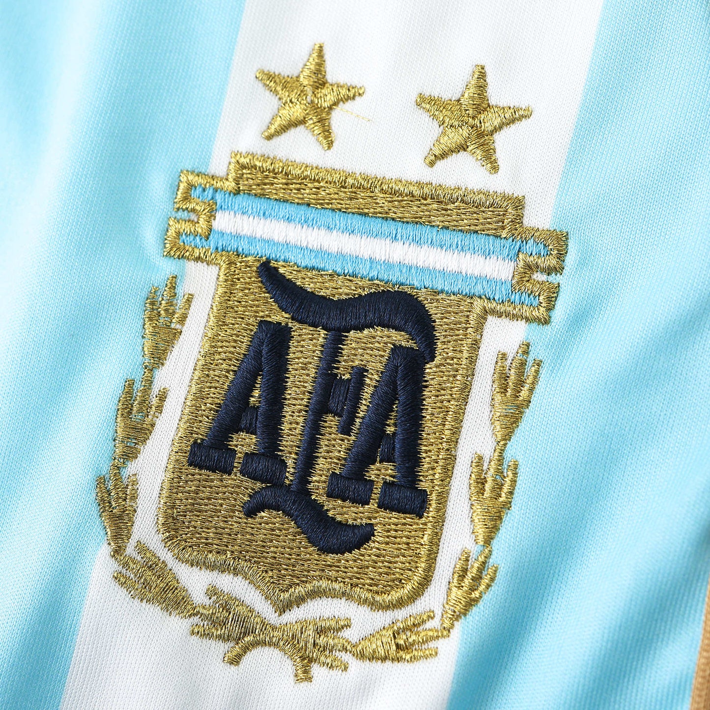 RETRO 2006 Argentina Home Long Sleeved Fan- BB BLUE & WHITE