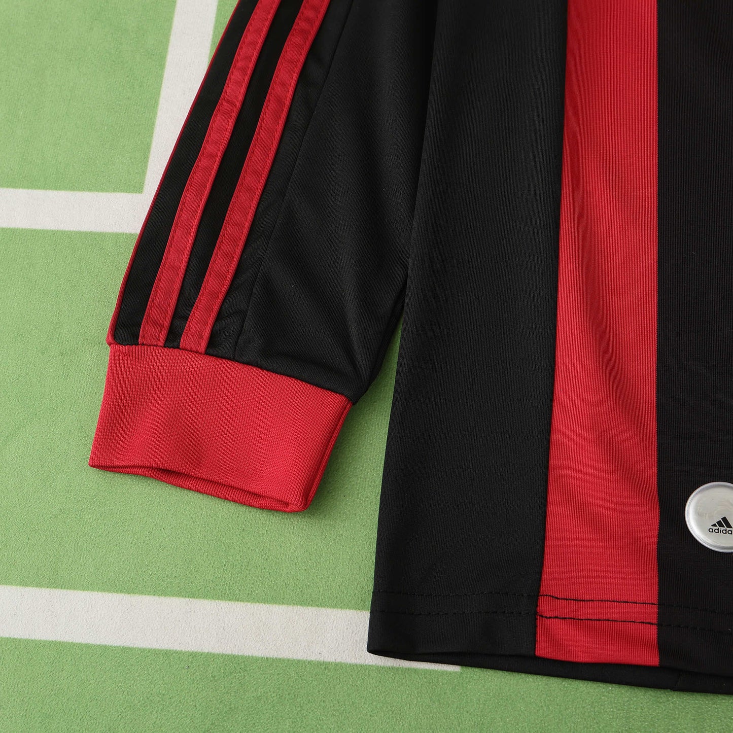 RETRO 0910 season A.C. Milan home Long sleeve retro Fan version- BLACK & RED