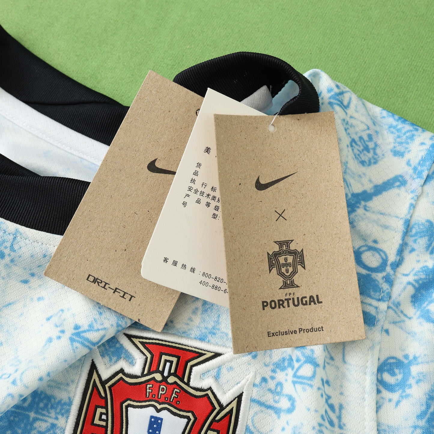 2024 Portugal Away UFEA TEE - WHITE & BLUE