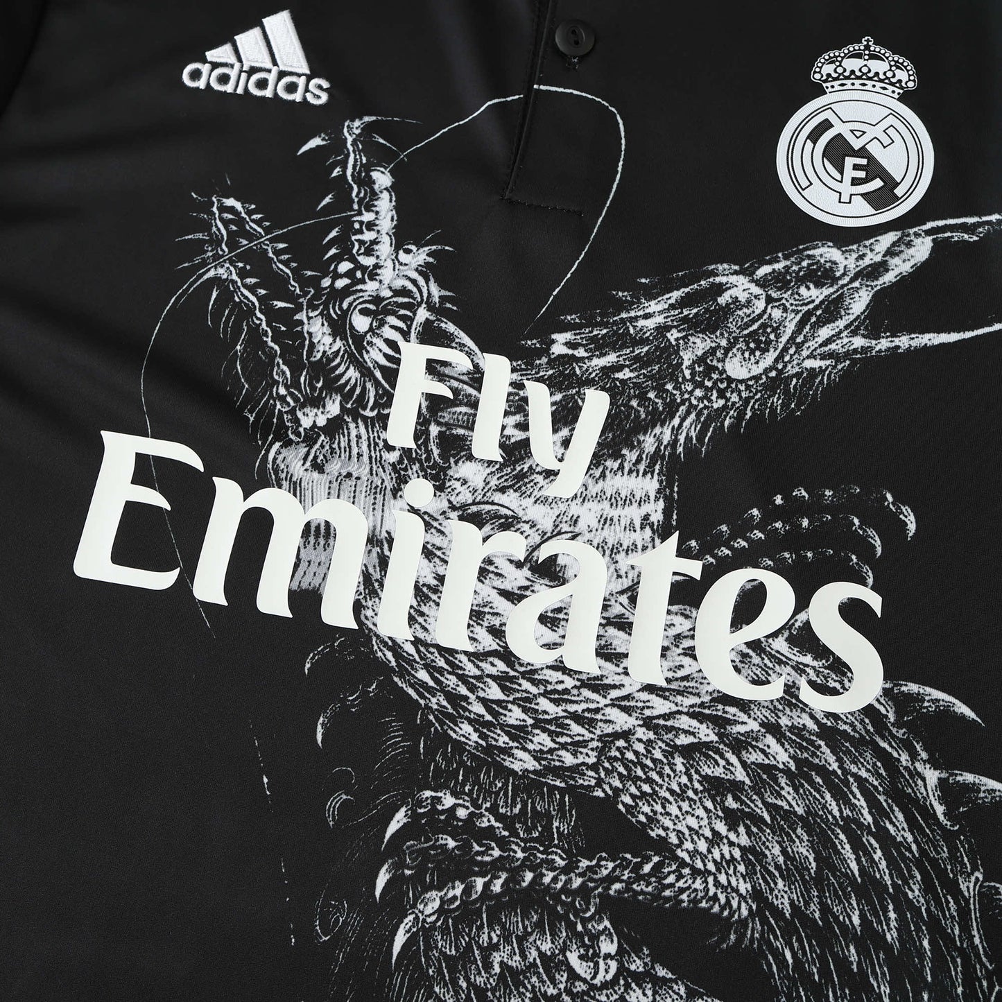 RETRO 14/15 Real Madrid CF DRAGON EDITION Fan- BLACK & WHITE