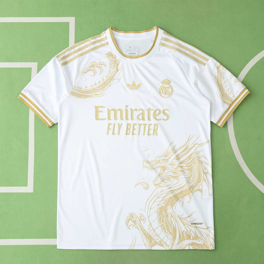 24/25 Real Madrid CF Dragon version Fan- WHITE & GOLD