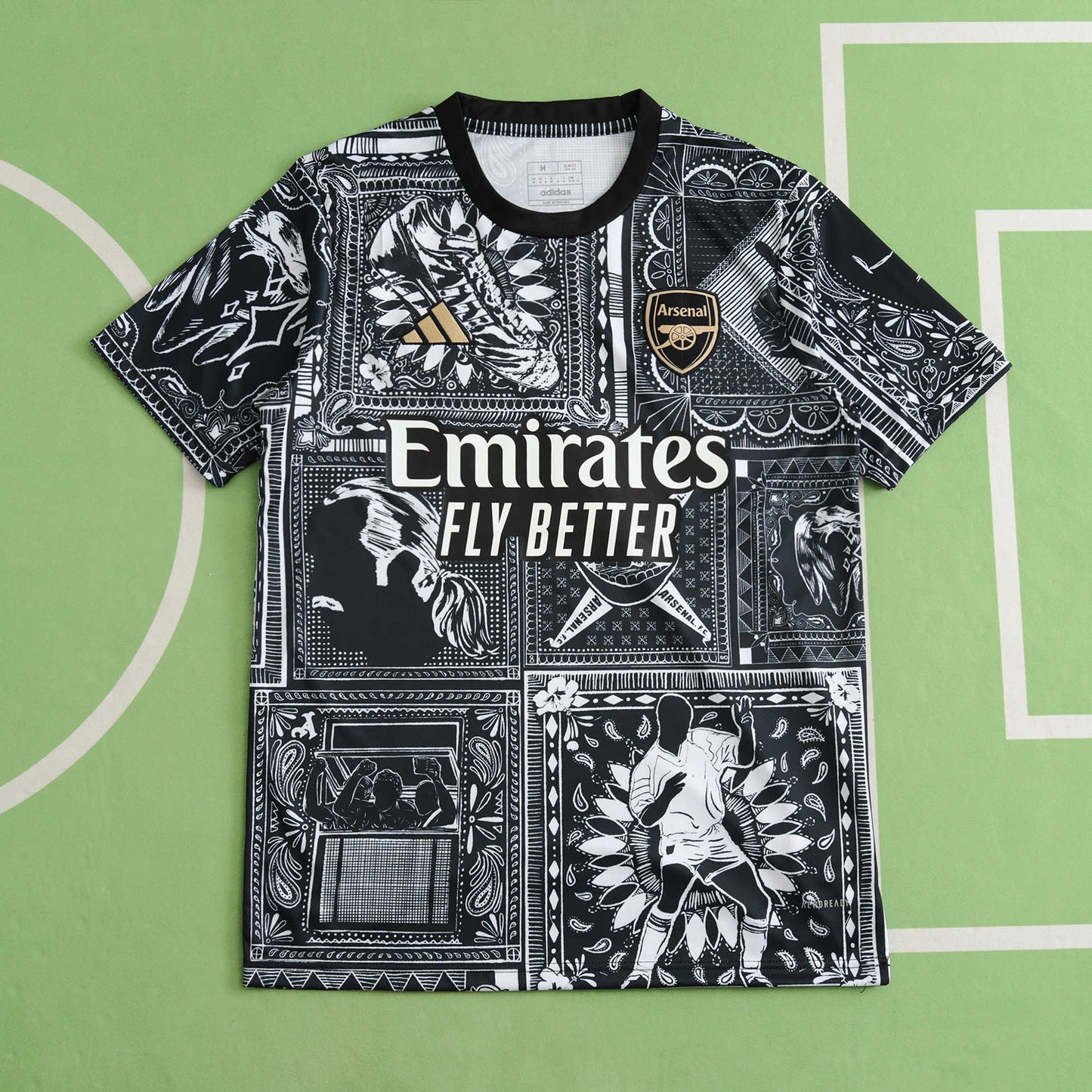 23/24 season Arsenal Black special edition Fan version- BLACK & WHITE