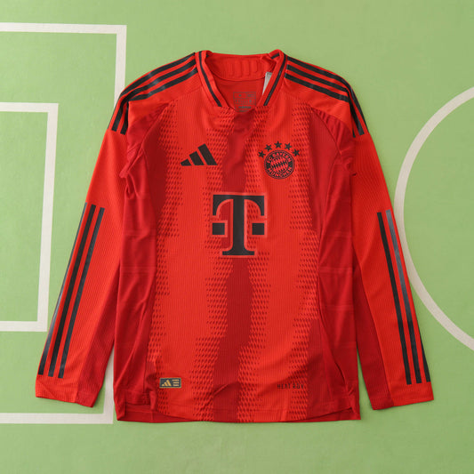 24/25 season Fußball-Club Bayern München home Long sleeved Player version- RED & BLACK