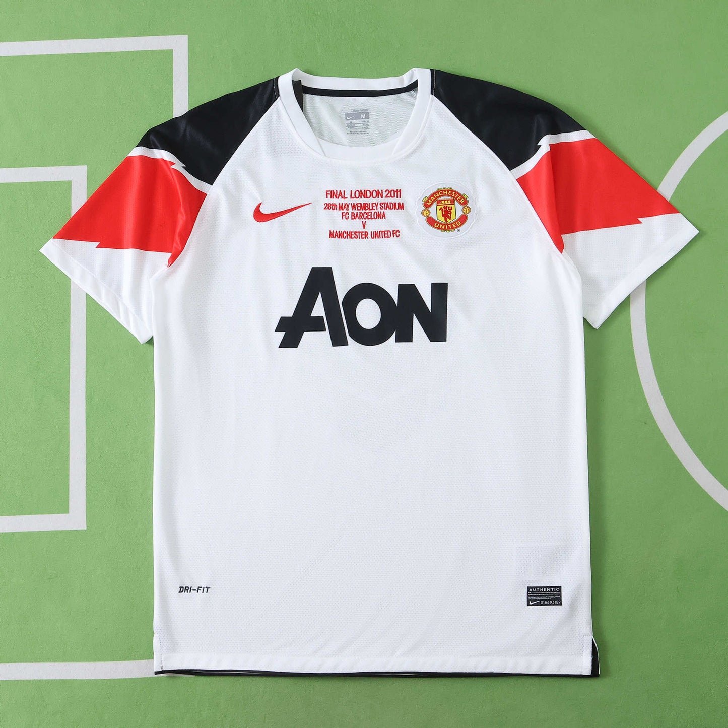 RETRO 10/11 season Manchester United F.C. away retro Fan version- WHITE