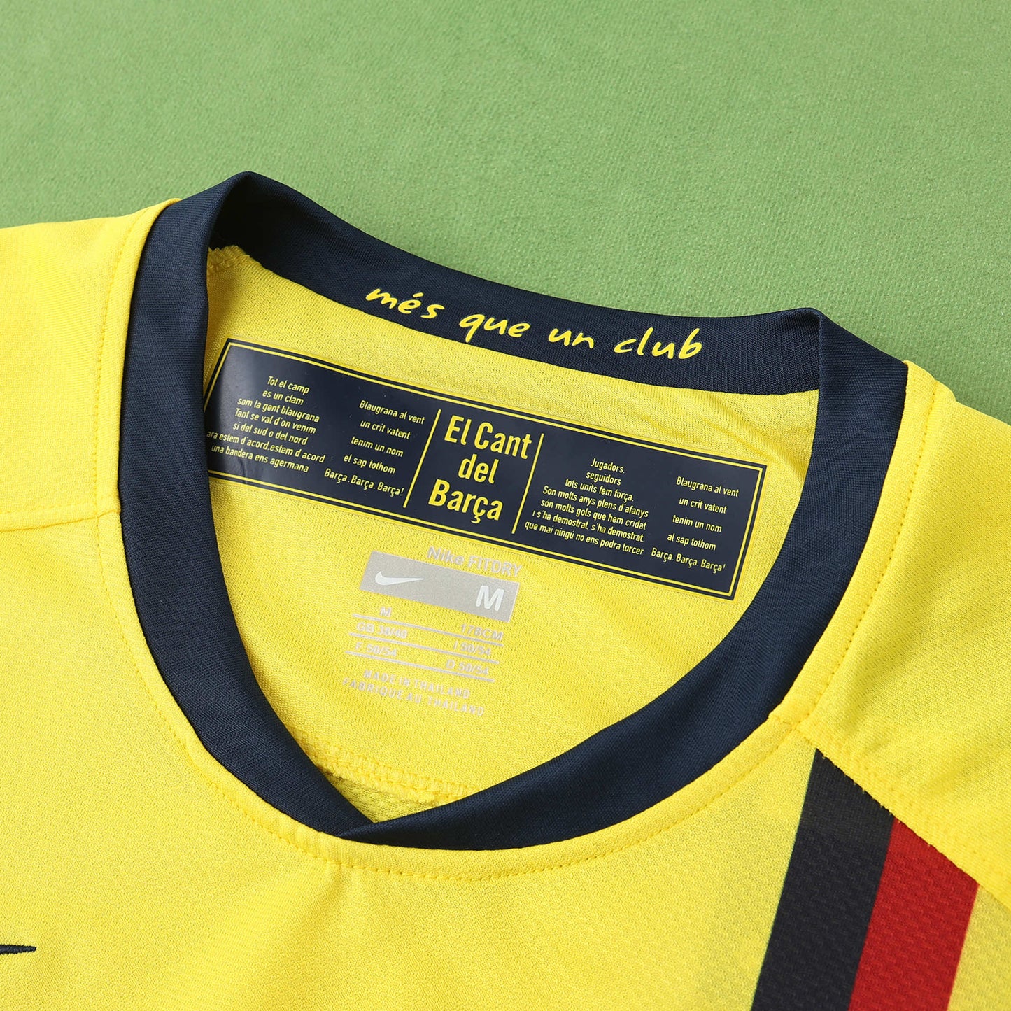 RETRO 08/09 season FC Barcelona  Barça away Long sleeved retro Fan version- YELLOW