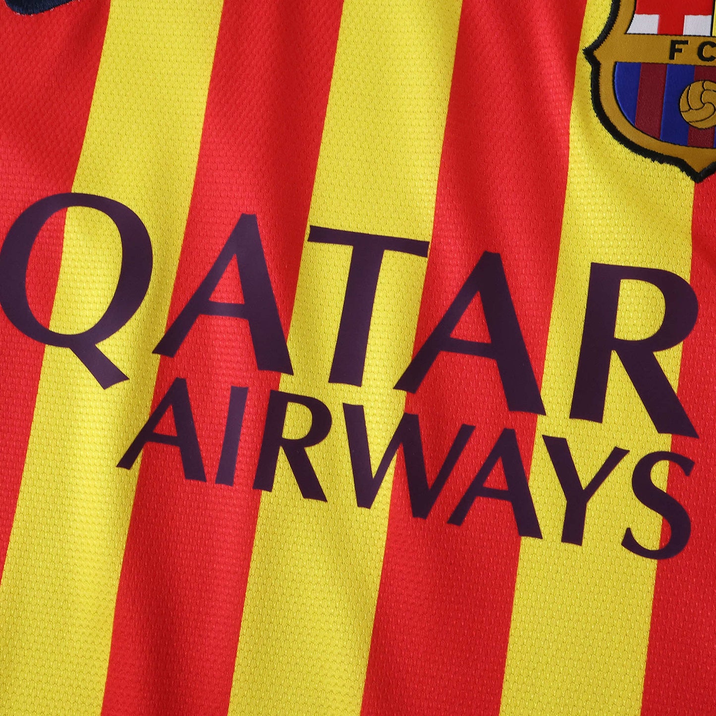 RETRO 13/14 season FC Barcelona  Barça away retro Fan version- YELLOW & RED