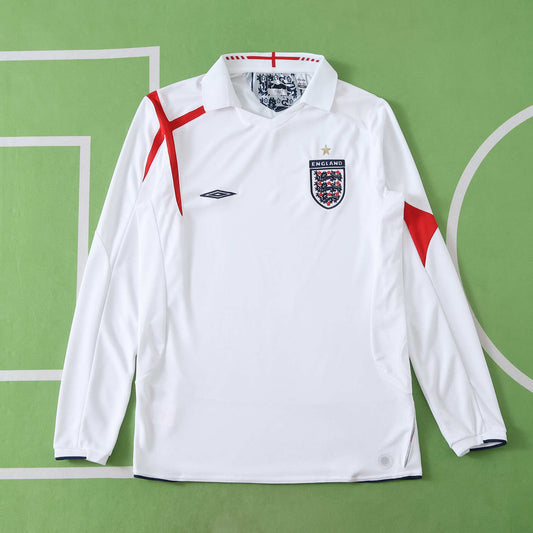 RETRO 2006 UEFA England Home Fan Long Sleeved - WHITE