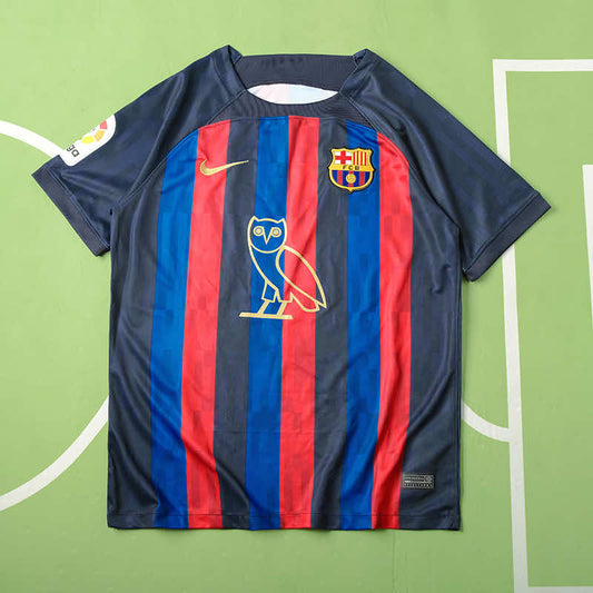 RETRO 22/23 season Barcelona OVO DRAKE collaboration Fan version- BLUE & RED