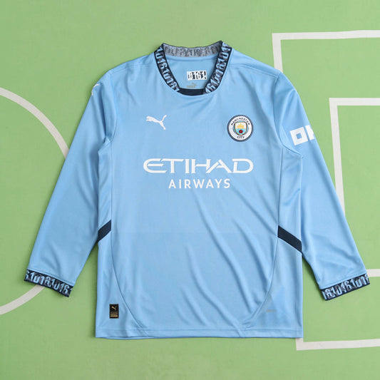 24/25 Manchester City home Long sleeved Fan- BLUE