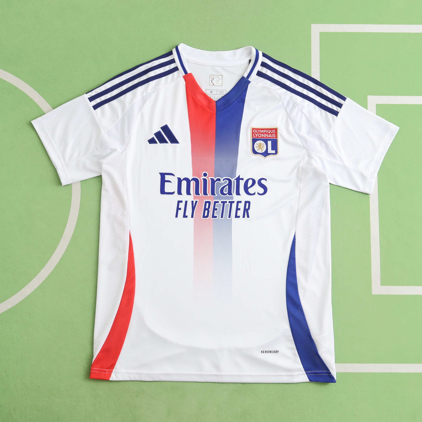 24/25 season Lyon home Fan version- WHITE, BLUE & RED