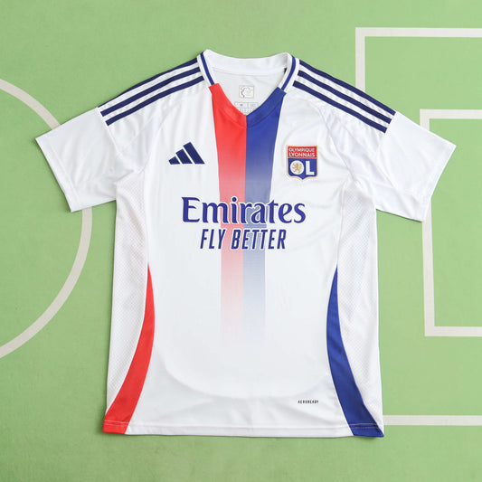 24/25 season Lyon home Fan version- WHITE, BLUE & RED