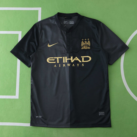 RETRO 13/14 Manchester City F.C. away retro Fan - BLACK