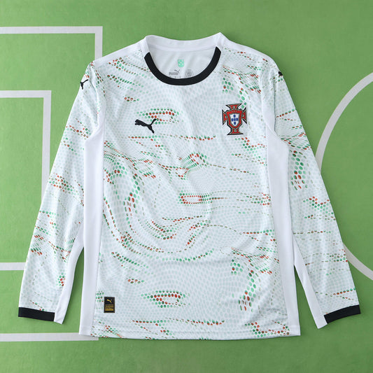 25/26 Portugal Away Long Sleeved - WHITE