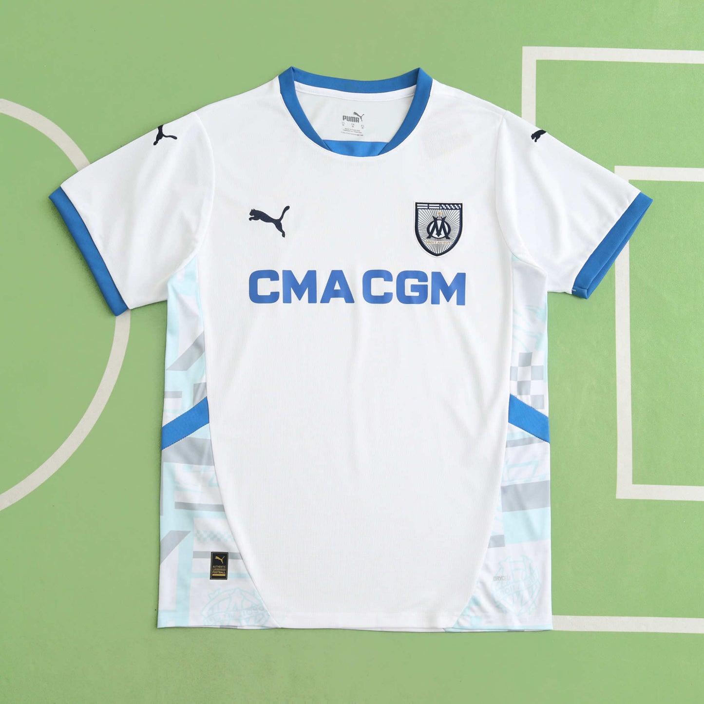 24/25 season Marseille home Fan version- BB LUE & WHITE
