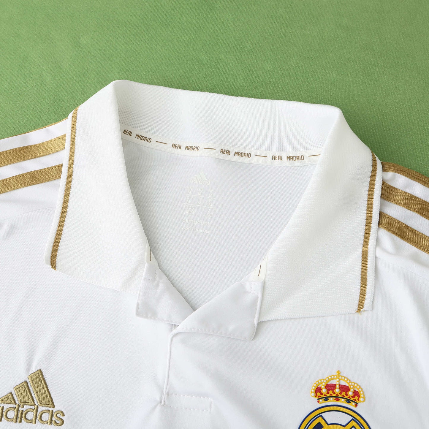 RETRO 11/12 Real Madrid CF home Fan- WHITE & GOLD