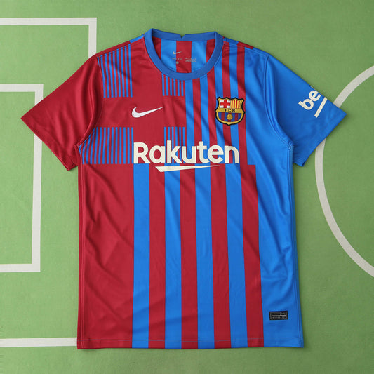 RETRO 21/22 season FC Barcelona  Barça home retro Fan version- BLUE & RED