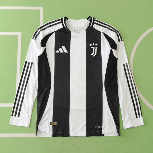 24/25 Juventus Home Player Long Sleeved- WHITE & BLACK