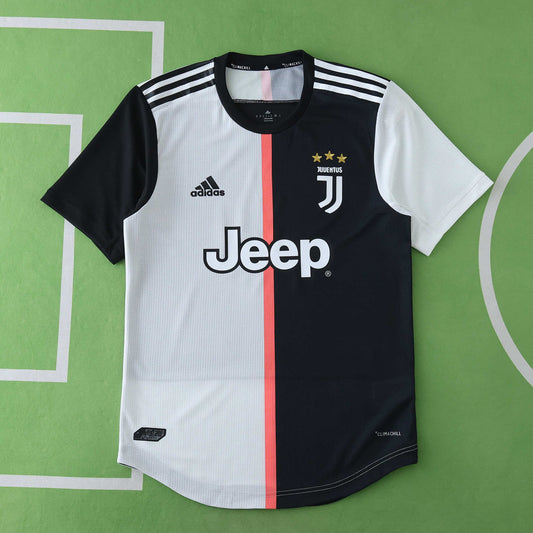 RETRO 19/20 Juventus Home Player TEE- WHITE & BLACK