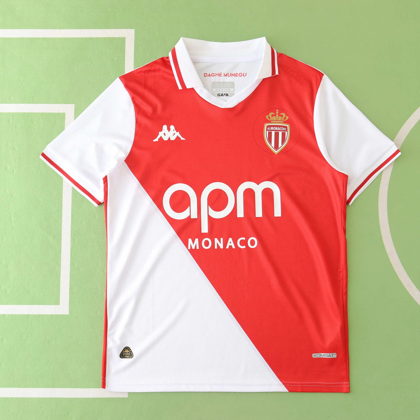 24/25 season AS Monaco FC home Fan version- RED & WHITE