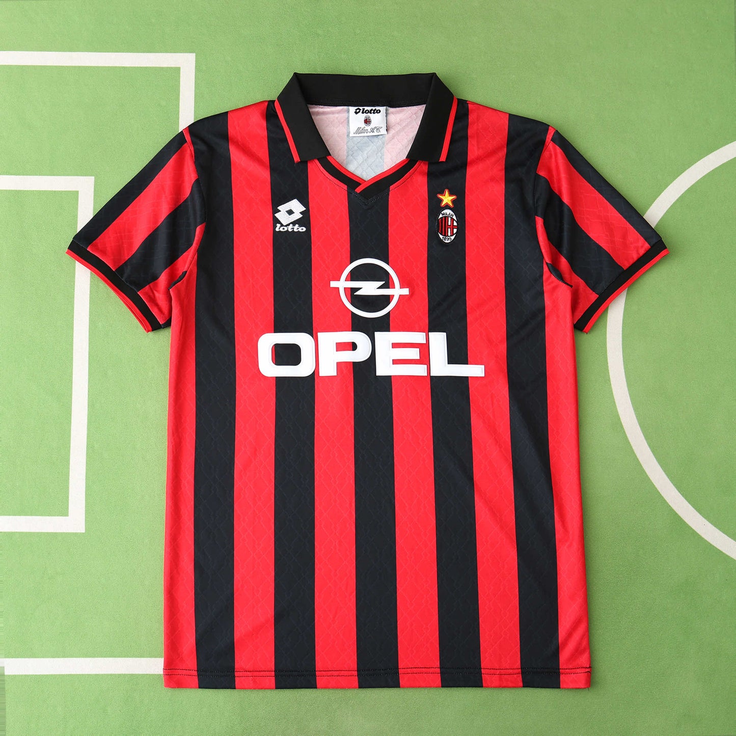 RETRO 95/96 season A.C. Milan home Fan version- BLACK & RED