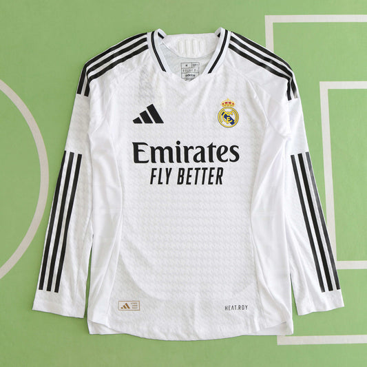24/25 Real Madrid home Long sleeved Player- WHITE