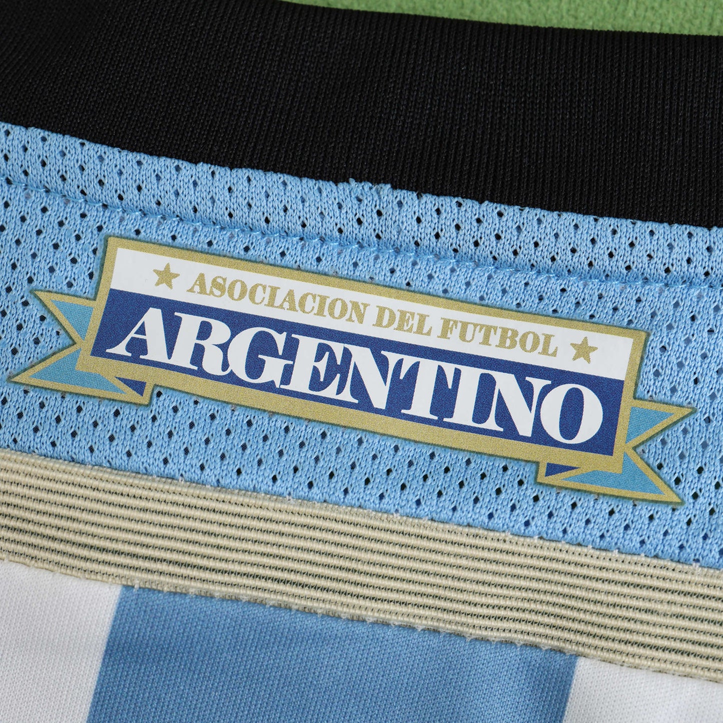 RETRO 2014 Argentina Home Fan TEE- BB BLUE & WHITE