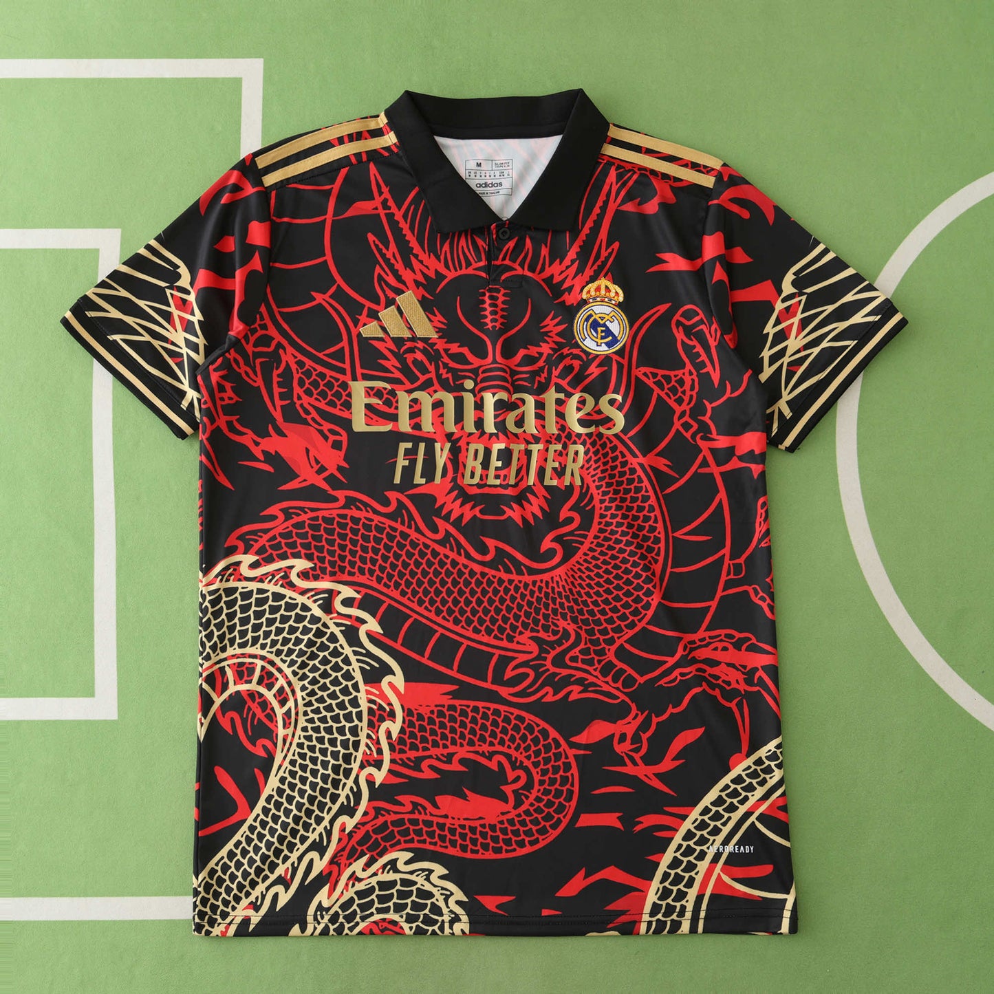 24/25 season Real Madrid CF Concept Dragon Fan- BLACK & RED & GOLD