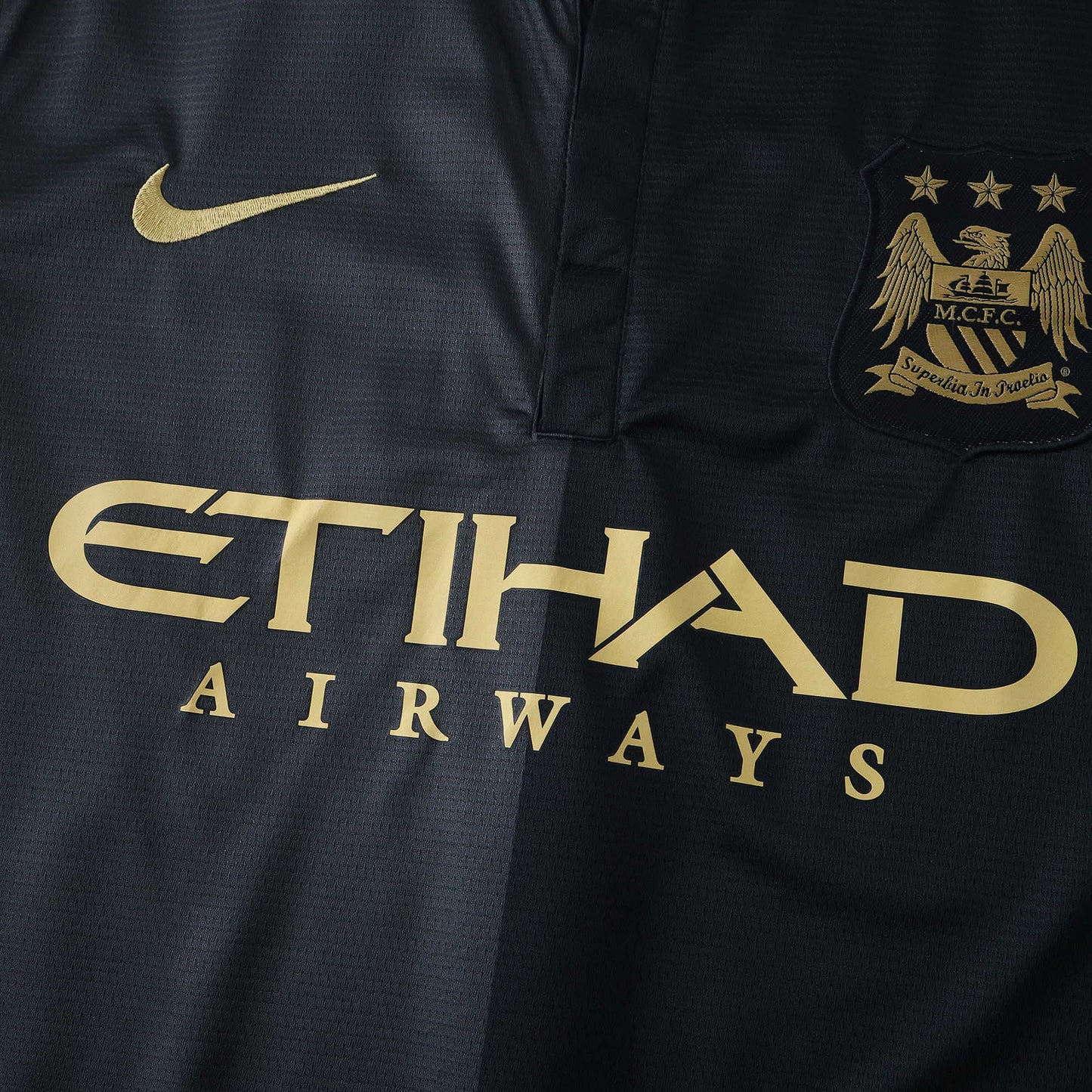 RETRO 13/14 Manchester City F.C. away retro Fan - BLACK