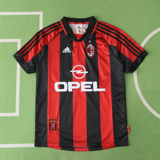 RETRO 98/99 season A.C. Milan home Fan version- BLACK & RED
