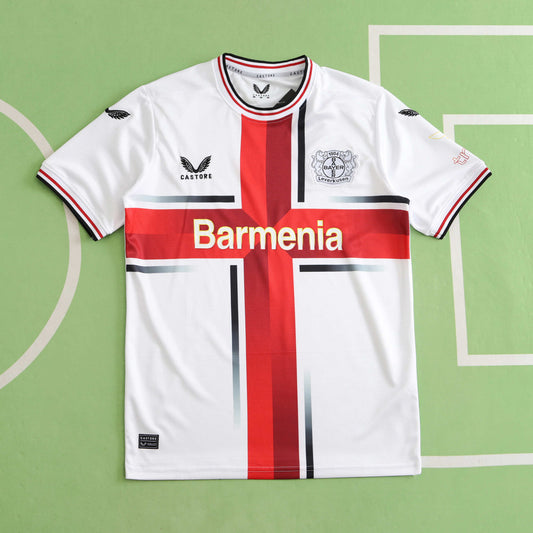 24/25 season Leverkusen White special edition Fan version- WHITE & RED