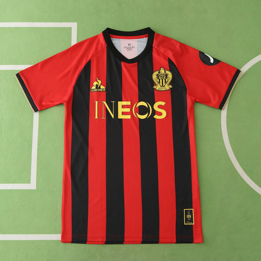 24/25 season OGC Nice home Player version- RED & BLACK