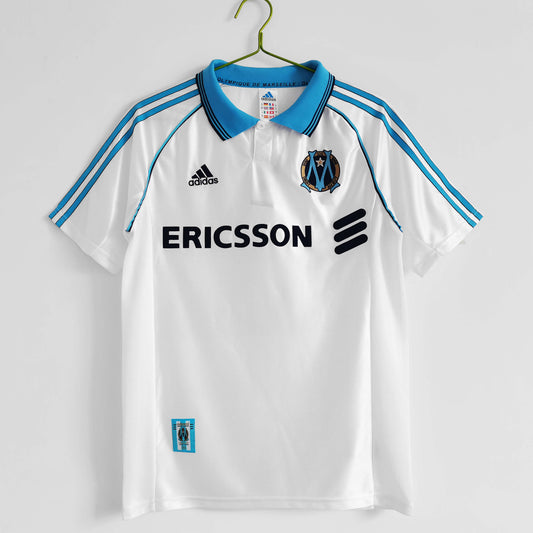 RETRO 98/99 season Marseille home retro Fan version- BB BLUE & WHITE