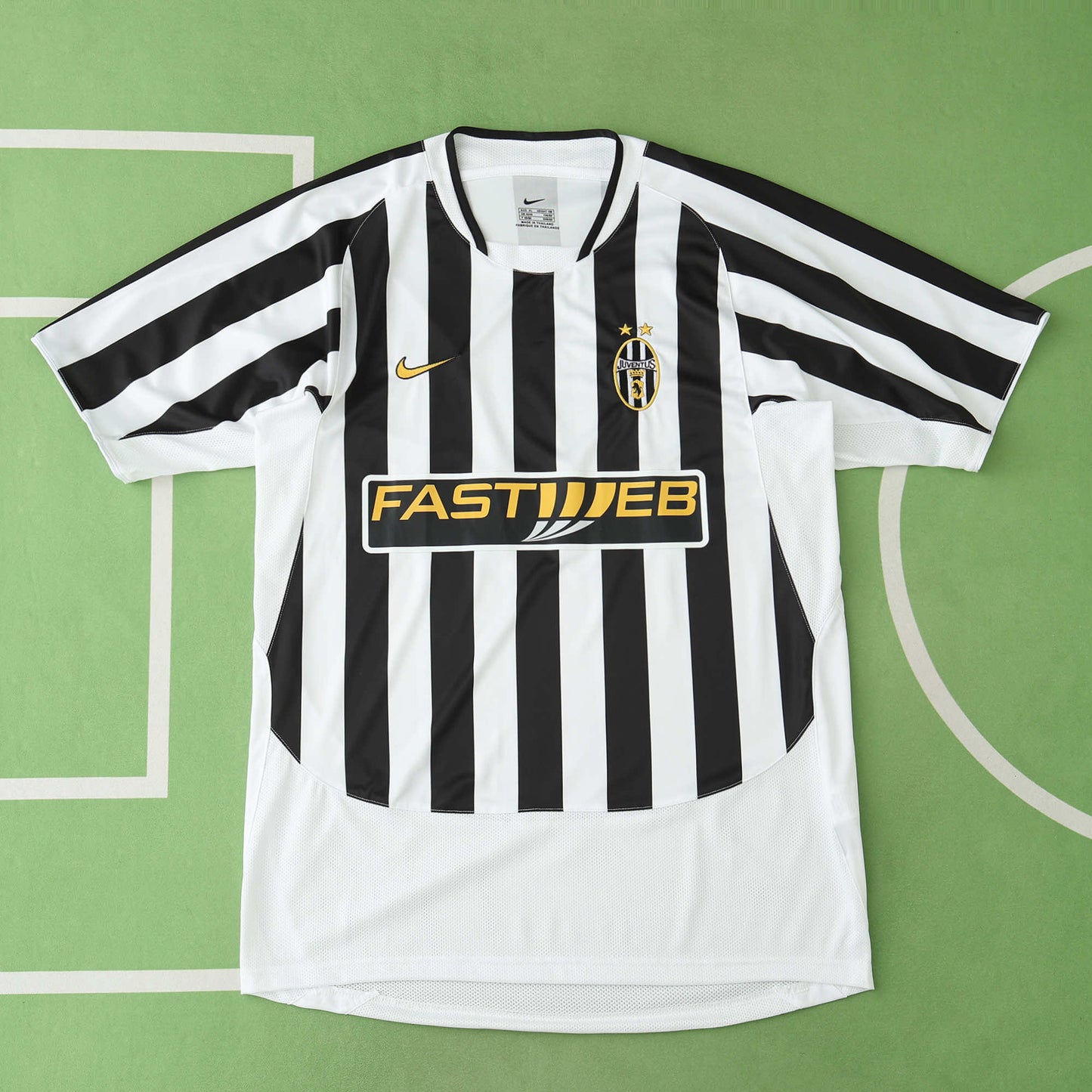 RETRO 04/05 Juventus Home FanTEE- WHITE & BLACK