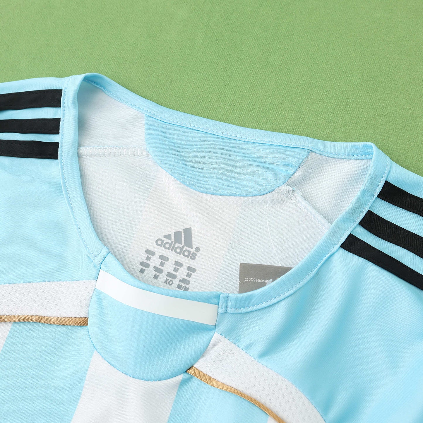 RETRO 2006 Argentina Home Long Sleeved Fan- BB BLUE & WHITE