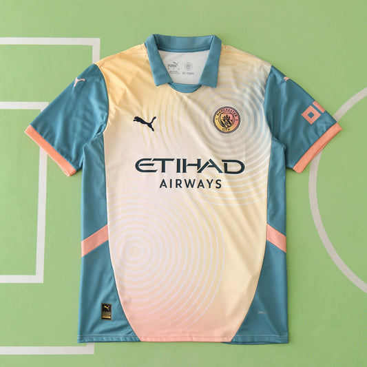 24/25 Manchester City F.C. fourth Fan version- GOLD & BLUE