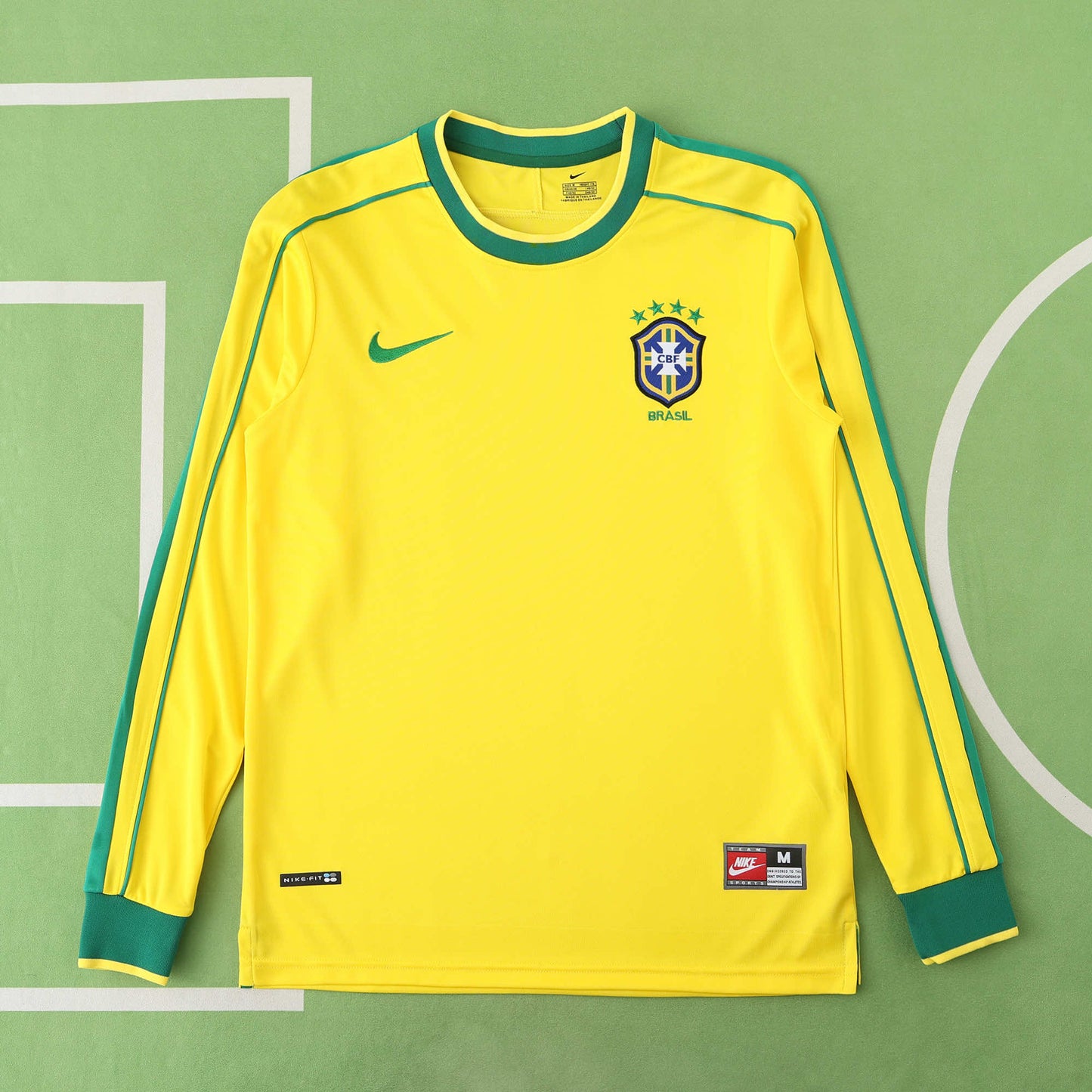 Retro 1998 Brazil Home Long sleeved