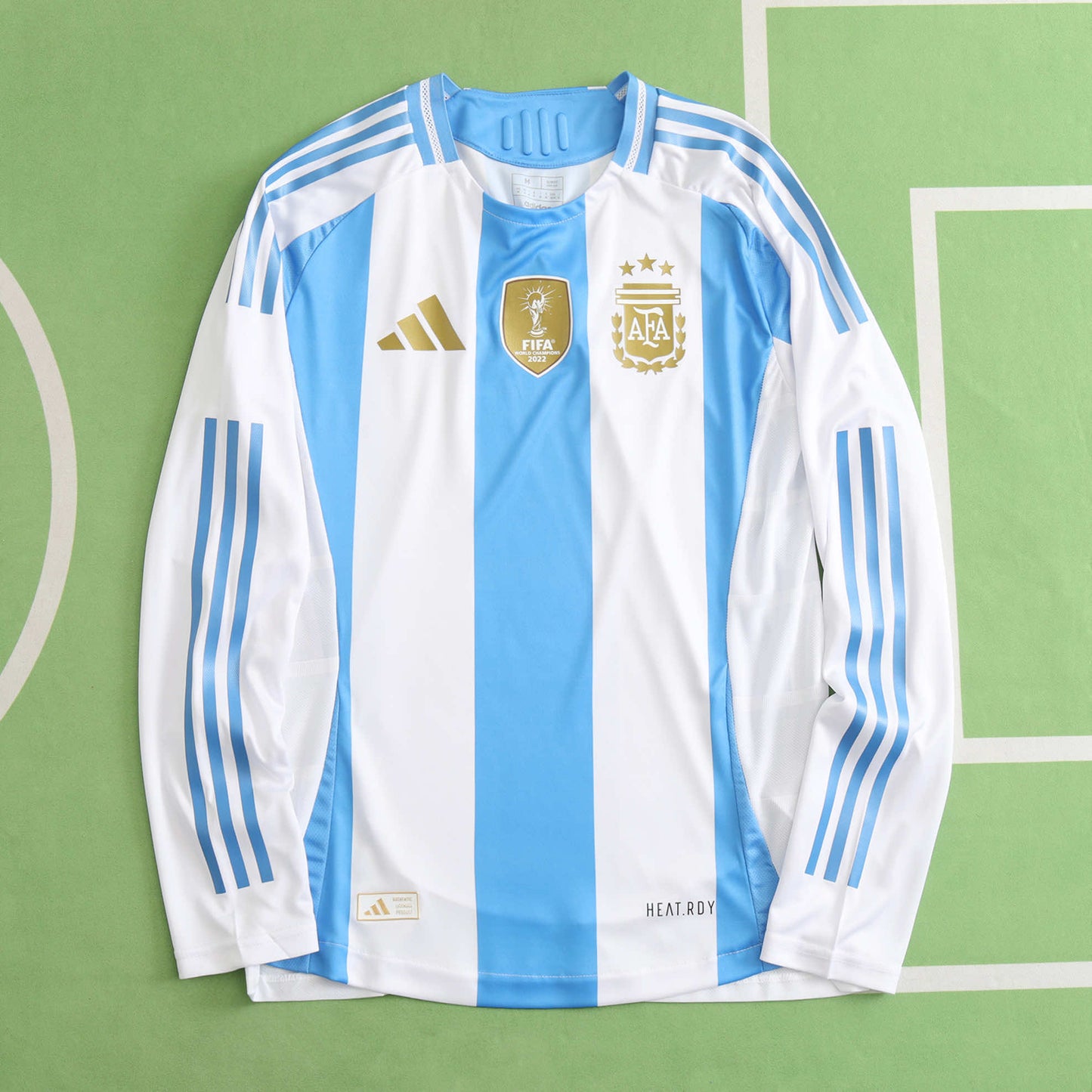 2024 Argentina Home Player Long Sleeve- BB BLUE & WHITE