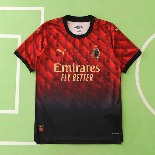 24/25 season A.C. Milan Cathedral Edition Player version TEE- RED & BLACK